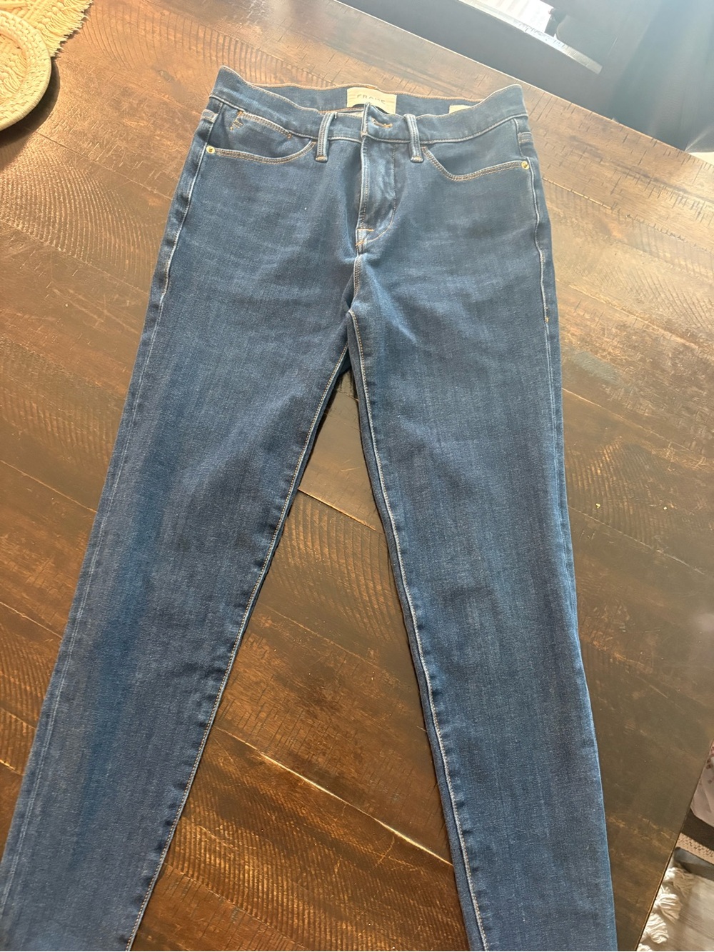 FRAME Women's Dark Blue Stretch Skinny Jeans